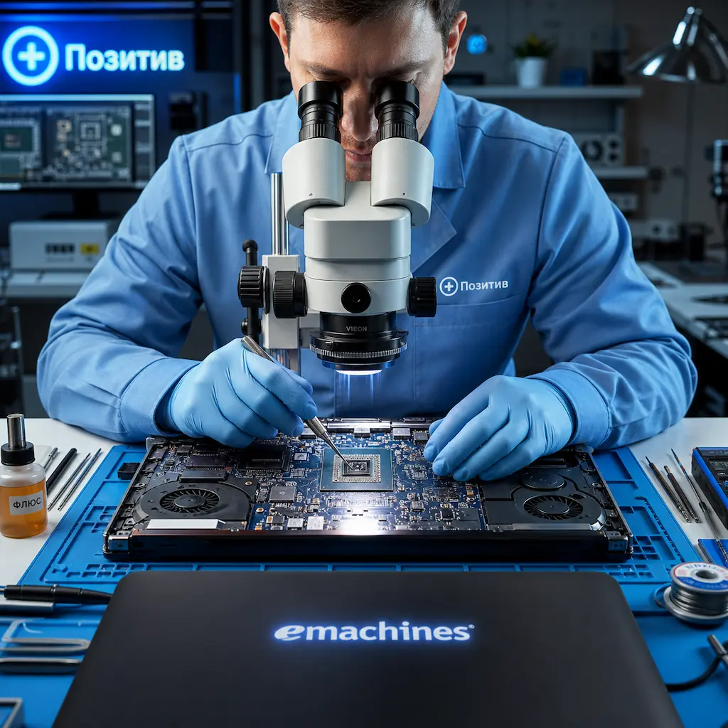 Замена видеокарты ноутбука Emachines в Токсово