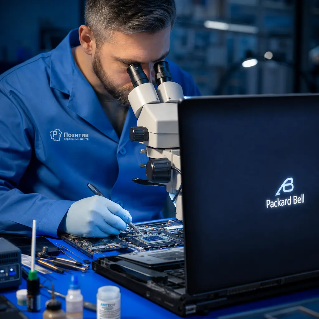 Замена видеокарты ноутбука Packard Bell в Токсово