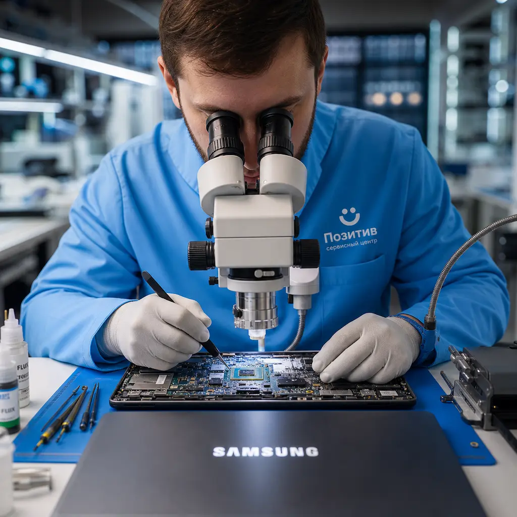 Замена видеокарты ноутбука Samsung в Токсово