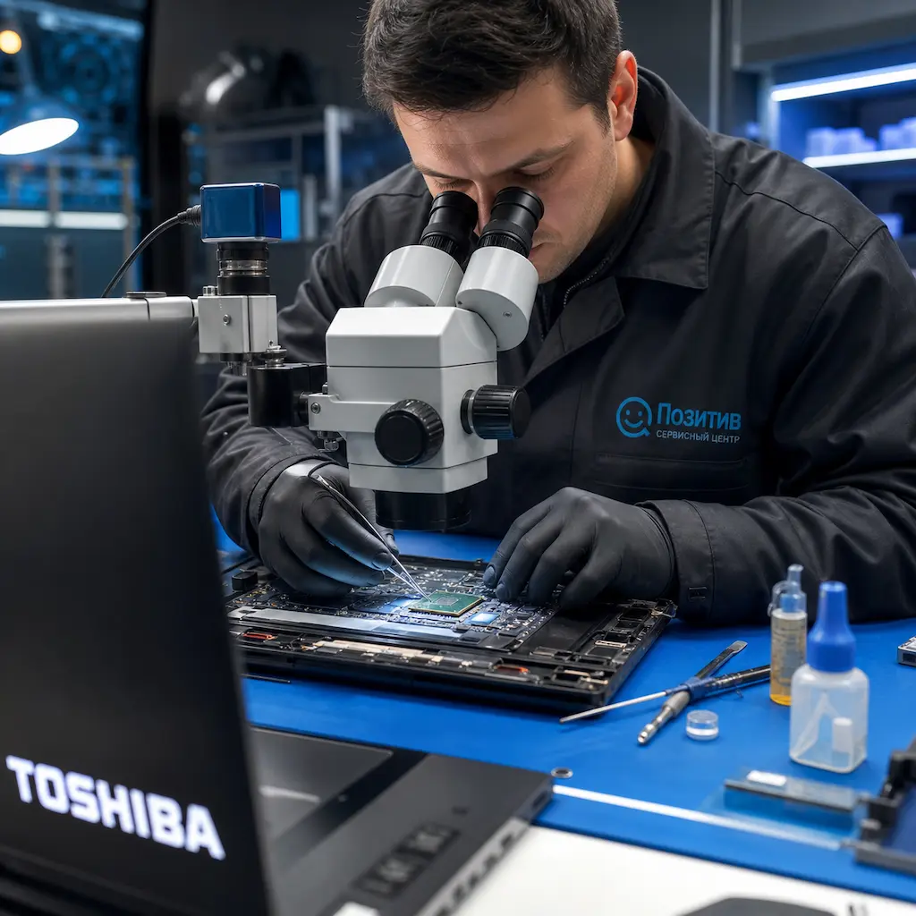 Замена видеокарты ноутбука Toshiba в Токсово
