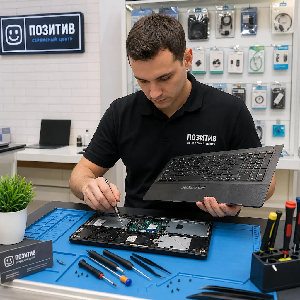 заменить клавиатуру на ноутбуке Packard Bell в Токсово