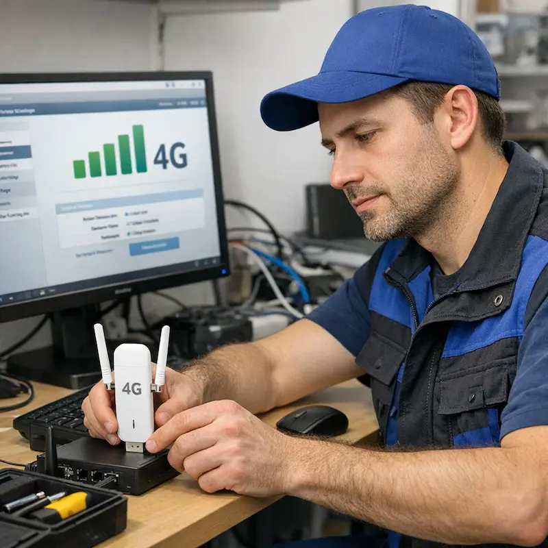 Настройка LTE модема в Токсово