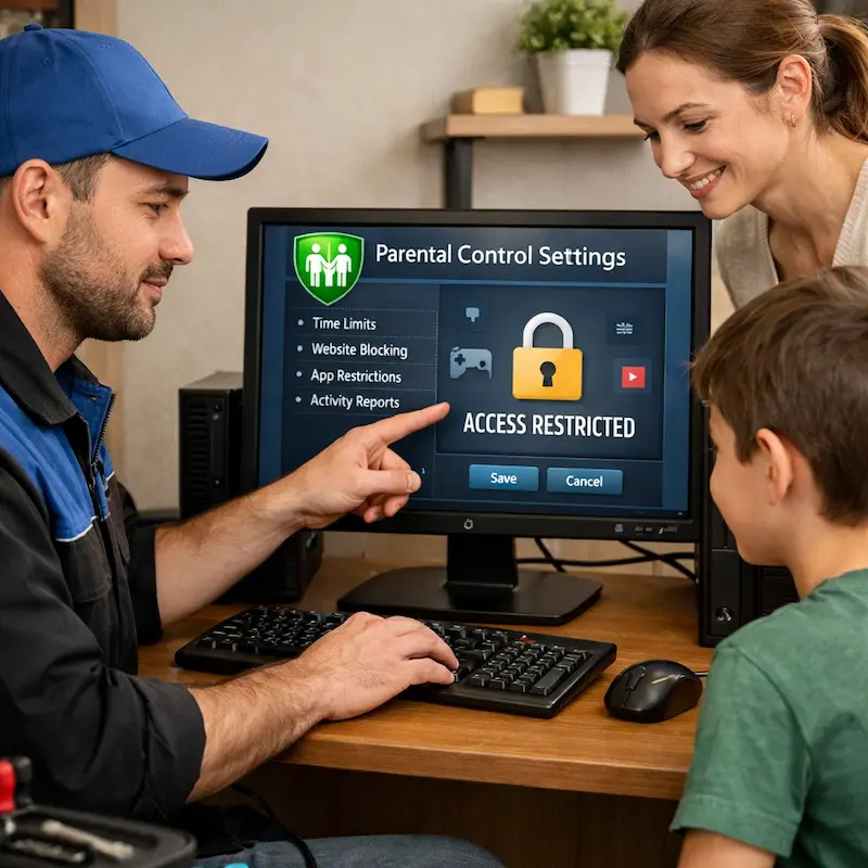 Родительский контроль на компьютере и ноутбуке в Токсово