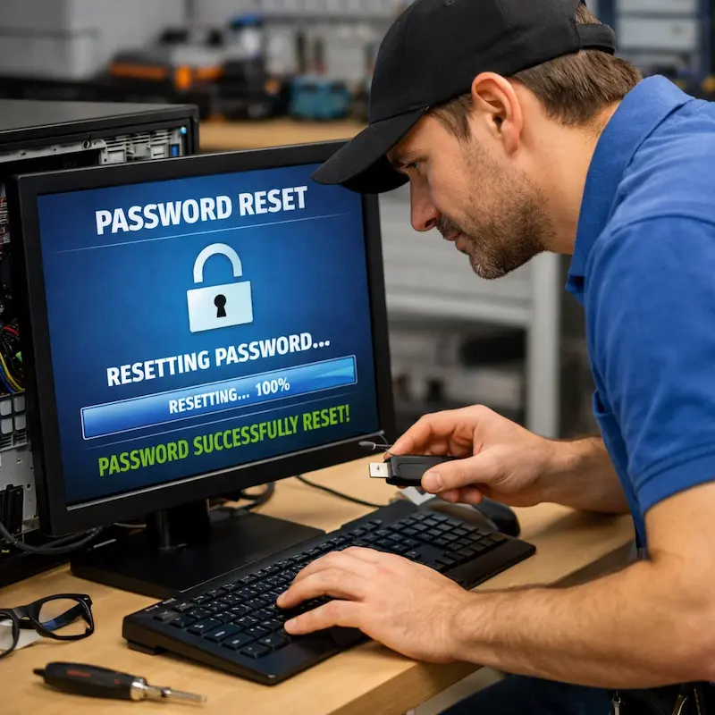 Сброс пароля от компьютера в Токсово